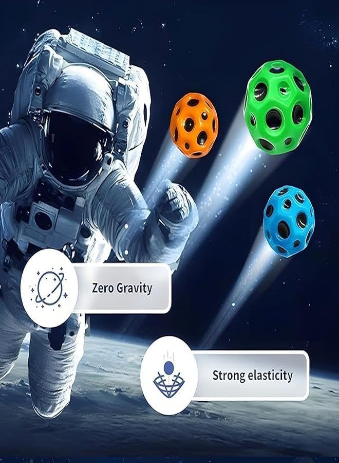 TARTAMYA Moon Space Bouncy Ball, High-Bounce Bubble Design, Easy-Grip Galaxy Ball for Kids and Adults, Blue - Image 5